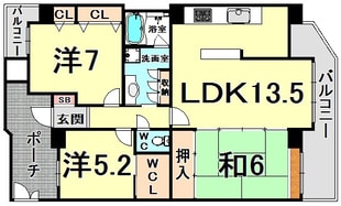 神戸駅 徒歩5分 15階の物件間取画像